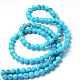 Chapelets de perles rondes en verre peint de cuisson X-DGLA-Q019-6mm-76-3