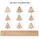 100pcs ornements en bois inachevés d'arbre de Noël WOCR-CJ0001-01-2
