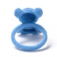 Bear Flocky Adjustable Ring for Teen Girl Women RJEW-G117-01C-2