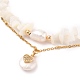 Chip Natural Shell Double Layer Necklaces NJEW-JN03191-2
