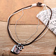 Adjustable Genuine Cowhide Leather Multi-strand Necklaces NJEW-F235-12AS-2