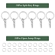 50Pcs Iron Split Key Rings IFIN-YW0003-42-2