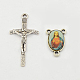 Cruz del rosario y el centro establece para collar de abalorios de rosario TIBEP-MSMC021-33AS-LF-1