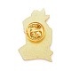 私の良いfrieng単語エナメルピンに  バックパックの服のためのバラの形の合金エナメルブローチのボトル  ゴールドカラー  カラフル  32x20x9.5mm  ピン：1mm。 JEWB-O005-G02-2