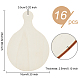 OLYCRAFT 16pcs Wood Craft Cutting Board with Handle Mini Wooden Cutting Board Round Unfinished Wood CheeseServing Tray for DIY Christmas Decor Home Kitchen Vegetables Fruit Supply - 9x6 Inch AJEW-WH0250-92-2