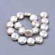 Hebras de perlas keshi de perlas barrocas naturales PEAR-S012-28-2