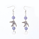Natural Aquamarine Dangle Earrings EJEW-JE02580-04-1