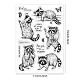 GLOBLELAND Realistic Raccoons Clear Stamps Animals Butterfly Silicone Clear Stamp Seals for Cards Making DIY Scrapbooking Photo Journal Album Decoration DIY-WH0167-57-0185-6