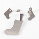 304 Stainless Steel Rhinestone Ear Studs and Pendants Jewelry Sets for Christmas STAS-M085-47P-2