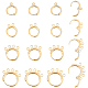 Superfindings 40 шт. 4 стильные стойки с покрытием экологически чистые латунные серьги-кольца Huggie KK-FH0003-98-1
