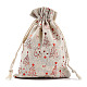 Bolso de tela de tela de algodón con tema navideño ABAG-H104-B02-4