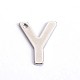304 Stainless Steel Letter Charms STAS-O072-Y-1