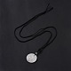Collier pendentif noeud de marin en cristal de quartz naturel réglable avec cordon en nylon pour femme NJEW-L171-02F-3