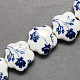 Handmade Printed Porcelain Beads PORC-Q166-1-2