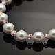 Trendy Shell Pearl Beads Stretch Bracelets BJEW-F148-01-2