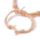 Fabrication de bracelets en macramé en coton ciré tressé réglable BJEW-JB09698-03-4