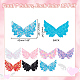 105 шт. 7-х цветные аппликации из полиэстера с вышивкой в виде крыльев ангела PATC-GA0001-27-2