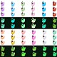 60 Stück 12 Farben leuchtende transparente Harzanhänger CRES-SZ0001-38-1