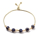 Natural Lapis Lazuli Wrapped Bracelets BJEW-A122-10A-1