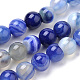 Chapelets de perles en agate à rayures naturelles/agates à bandes G-S259-04B-6mm-1