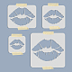Mayjoydiy 4 pz stencil per labbra bacio labbra fai da te stencil labbra rossetto bocca 4 dimensioni 15~30 cm riutilizzabili robusti stencil per animali domestici album da parete mobili camera modello di carta decorativa DIY-WH0411-027-2