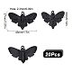 SUNNYCLUE 1 Box 20Pcs Halloween Moth Charms Bulk Black Skull Charms Skeleton Vintage Insect Charm Metal Animal Charm for Jewelry Making Charms DIY Earrings Bracelet Necklace Craft Treat Or Trick Gift FIND-SC0004-50-2