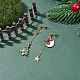 Серьги-гвоздики с подвесками из сплава рождественской елки и луны EJEW-TA00096-3