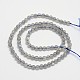 Chapelets de perles rondes en labradorite naturelle X-G-M263-A-03-2