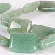 Natural Gemstone Green Aventurine Rectangle Bead Strands G-E229-11-1