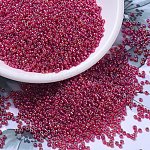 Миюки круглые бусины рокайль, японский бисер, 11/0, (rr1010) огненно-красный огненно-красный аб, 11/0, 2x1.3 мм, отверстие : 0.8 мм, Около 1111 шт / 10 г