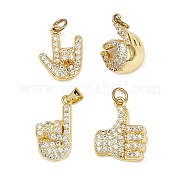 Латунные микро проложить кубического циркония подвески KK-S526-14G