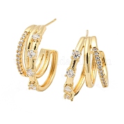 Серьги-гвоздики из циркония EJEW-E295-09KCG