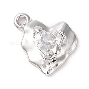 Латунные микропаве прозрачные кубические циркониевые подвески KK-G491-25P