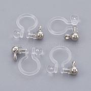 Brass Clip-on Earring Component KK-L169-09P