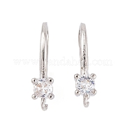 Стойки обшивки латунь кубический цирконий серьги крючки KK-S374-05P-07