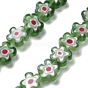 Ручной работы millefiori стеклянные бусины нитки LAMP-F035-09Q