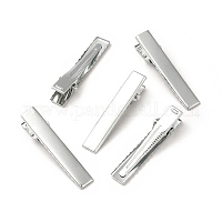 鉄のワニのヘアクリップパーツ  プラチナ  41x10x10mm&nbsp;PHAR-E017-01C-P