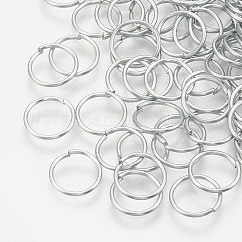 Ferro anelli di salto aperto, tondo,  cadmio& piombo libero, grezzo (non placcato), 21 gauge, 7x0.7mm, diametro interno: 5.5mm, circa 12500pcs/1000g