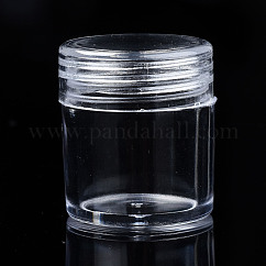 Contenitore per perline in polistirene a colonna, per gioielli perline piccoli accessori, chiaro, 2.85x2.5cm, diametro interno: 2 cm
