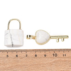 Pendentifs en perles de pierres précieuses naturelles et synthétiques mélangées&nbsp;GG-CBA9389-04
