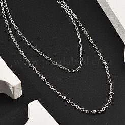 Латунные двухслойные ожерелья&nbsp;NJEW-D302-51P