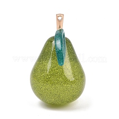 Große Anhänger aus Kunstharz mit Fruchtmotiven&nbsp;FIND-E053-01B-G