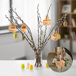 8 mini panier cadeau tressé en bois&nbsp;AJEW-NB0002-95