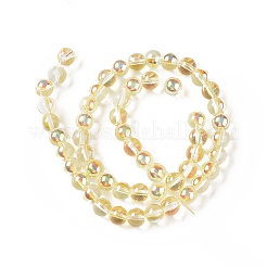 Transparentes perles de verre de galvanoplastie brins&nbsp;EGLA-I015-01D