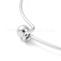 Браслет из нержавеющей стали 304 с шариком на конце BJEW-F435-01P