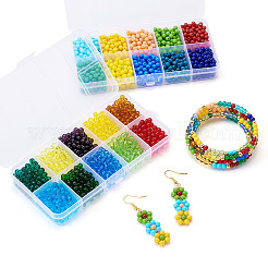 1990 шт. 20 вида прозрачных и непрозрачных стеклянных бусин&nbsp;SEED-TA0001-42