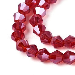 Прозрачные стеклянные бусины гальваническим пряди&nbsp;GLAA-F029-3mm-C30