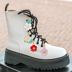 24 stücke 12 stile blume legierung emaille schuhe charme&nbsp;HJEW-DR00090