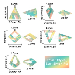20 шт. 5 акриловых подвески&nbsp;MACR-SC0001-07