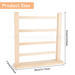 4-уровневый деревянный органайзер для сережек EDIS-WH0021-28